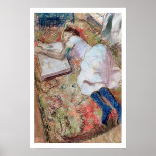 Edgar Degas   Reader Lying Down, c.1889 Poster