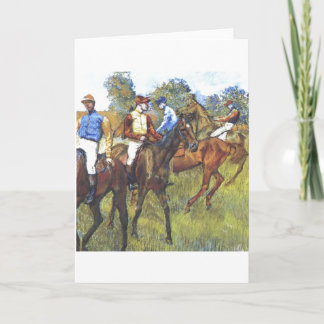 Edgar Degas - Rennpferd-Jockey-Bäume Rennpferde Karte