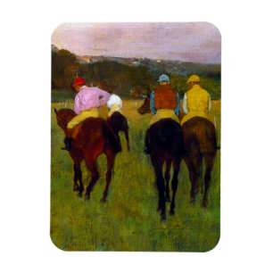 Edgar Degas Rennpferde in Longchamp Magnet