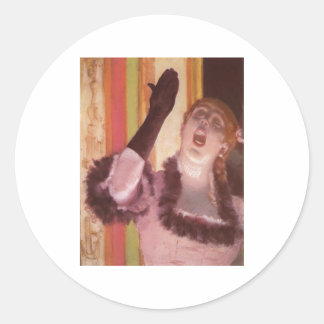 Edgar Degas - Sängerin mit Glove 1878 Blume Runder Aufkleber