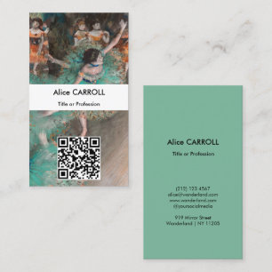 Edgar Degas - Schwankende Tänzerin - QR Code Visitenkarte