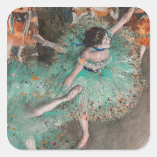 Edgar Degas - Schwankende Tänzerin / Tänzerin in G Quadratischer Aufkleber