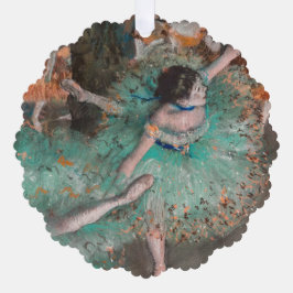 Edgar Degas - Schwuchender Tänzer / Tänzer in Grün Ornament Karte