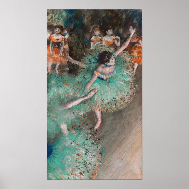 Edgar Degas - Schwuchender Tänzer / Tänzer in Grün Poster (Vorne)