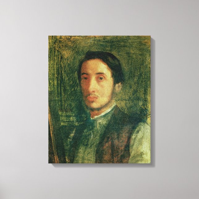Edgar Degas | Selbstportrait als junger Mann Leinwanddruck (Vorderseite)