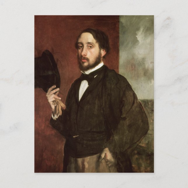 Edgar Degas | Selbstportrait, c.1862 Postkarte (Vorderseite)