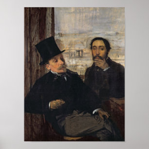 Edgar Degas   Selbstportrait w Evariste de Valerne Poster