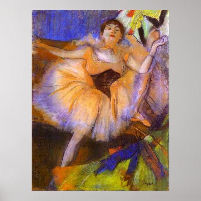 Edgar Degas - Sitzende Tänzerin 1879-1880 Bust Wom Poster (Vorne)