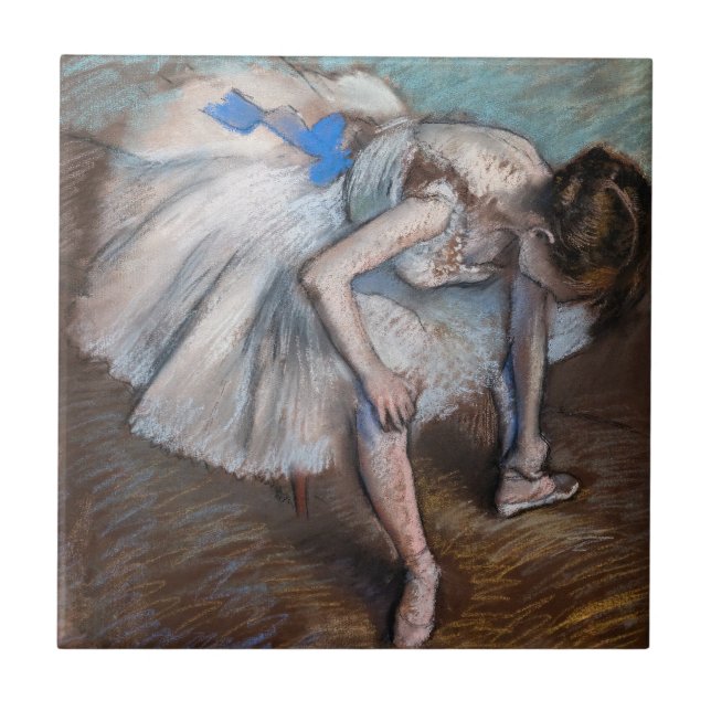 Edgar Degas - Sitzende Tänzerin Fliese (Vorderseite)