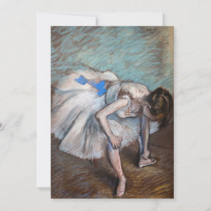 Edgar Degas - Sitzender Tänzer Dankeskarte