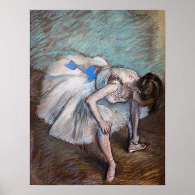 Edgar Degas - Sitzender Tänzer Poster (Vorne)