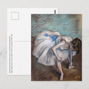 Edgar Degas - Sitzender Tänzer Postkarte