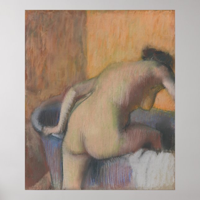 Edgar Degas | Stechen eines Baders in einen Tub Poster (Vorne)