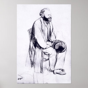 Edgar Degas Studie für ein Portrait von Manet Poster