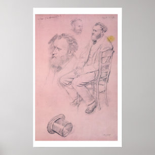 Edgar Degas   Studie für Portrait von Edouard Mane Poster