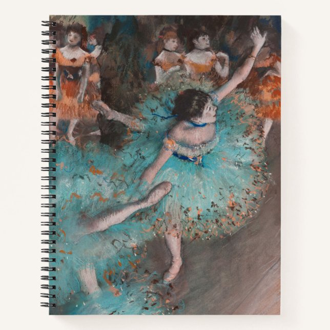 Edgar Degas Swaying Dancer Green Dancer Notizbuch (Vorderseite)