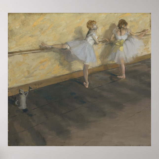 Edgar Degas | Tänzer, die an der Barre üben Poster (Vorne)