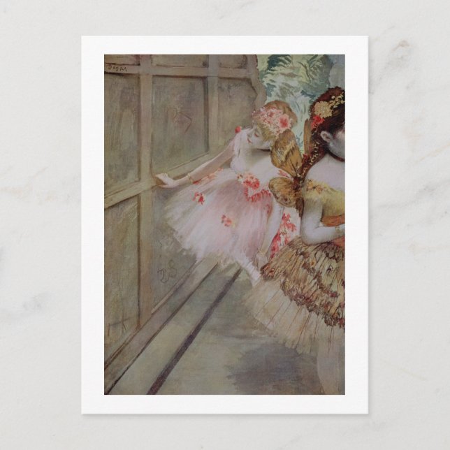 Edgar Degas | Tänzer gegen eine Bühne, a. 1880 Postkarte (Vorderseite)