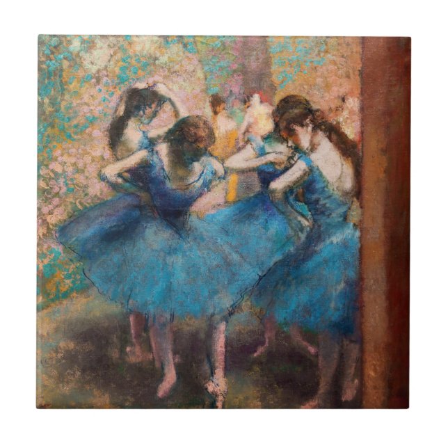 Edgar Degas - Tänzer in Blau Fliese (Vorderseite)