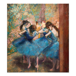 Edgar Degas - Tänzer in Blau Fotodruck
