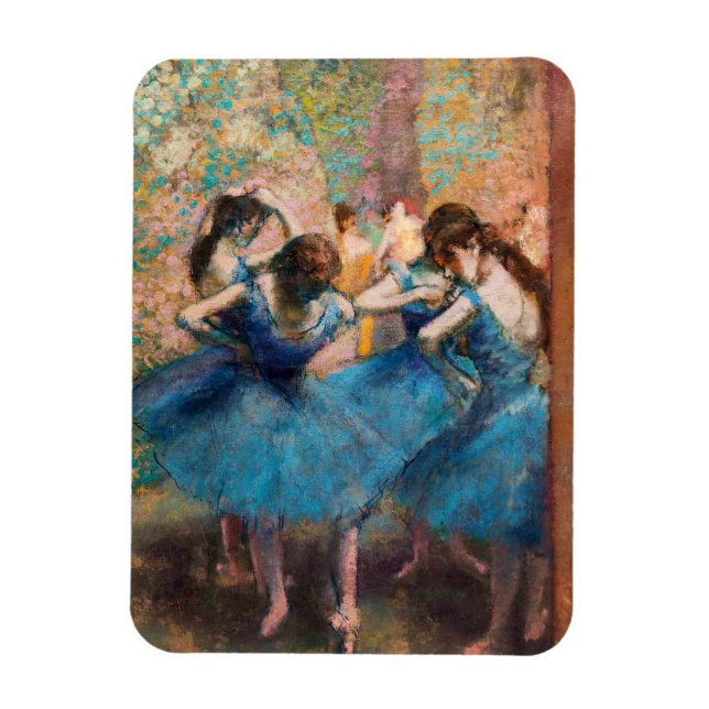 Edgar Degas - Tänzer in Blau Magnet (Vertikal)