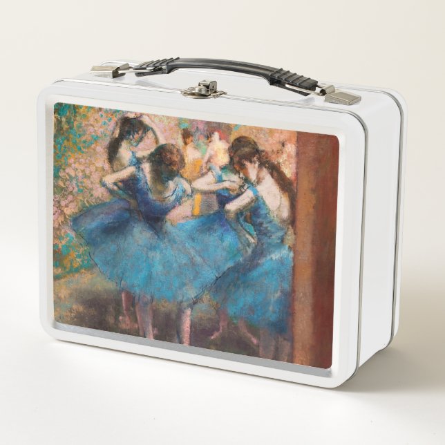 Edgar Degas - Tänzer in Blau Metall Brotdose (Vorderseite)