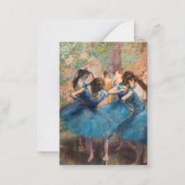 Edgar Degas - Tänzer in Blau Mitteilungskarte
