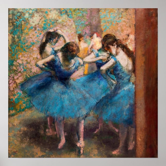 Edgar Degas - Tänzer in Blau Poster (Vorne)