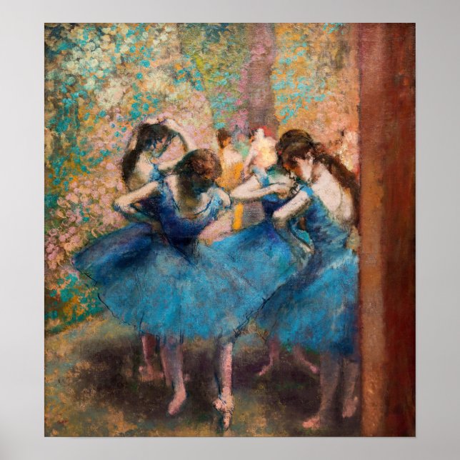 Edgar Degas - Tänzer in Blau Poster (Vorne)