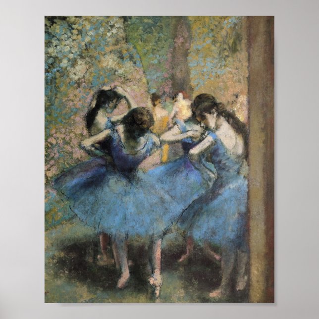 Edgar Degas - Tänzer in Blau Poster (Vorne)