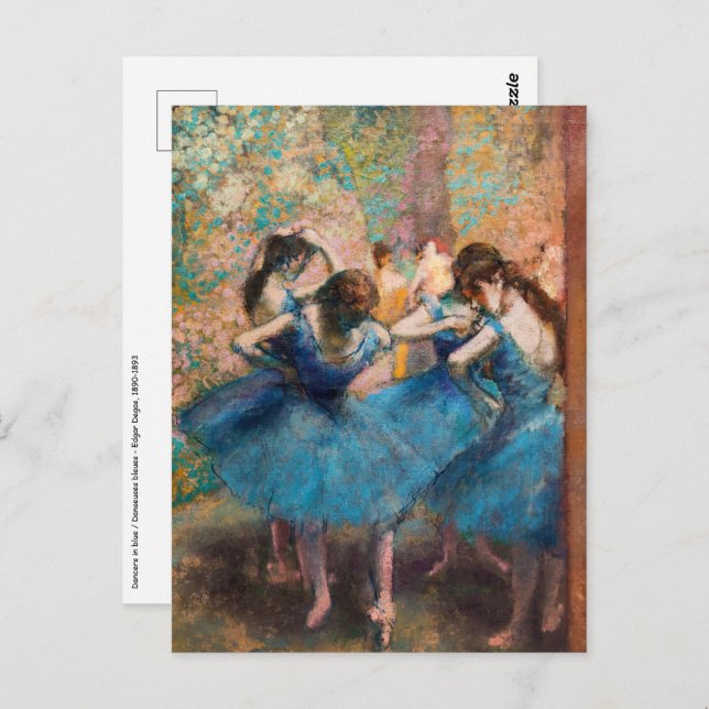 Edgar Degas - Tänzer in Blau Postkarte (Vorne/Hinten)