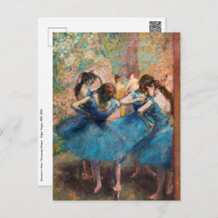 Edgar Degas - Tänzer in Blau Postkarte