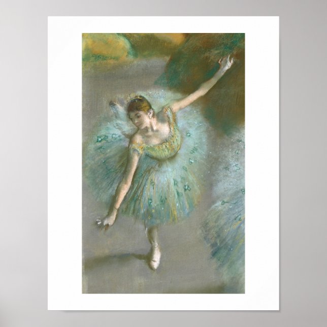 Edgar Degas | Tänzer in Grün Poster (Vorne)
