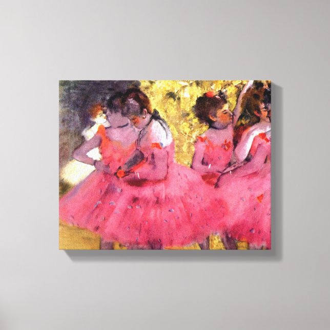 Edgar Degas - Tänzer in Rosa - Balletttanz Lover Leinwanddruck (Vorderseite)