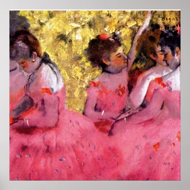 Edgar Degas - Tänzer in Rosa - Balletttanz Lover Poster (Vorne)