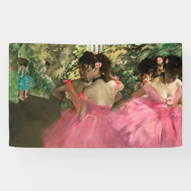Edgar Degas - Tänzer in Rosa Banner (Horizontal)