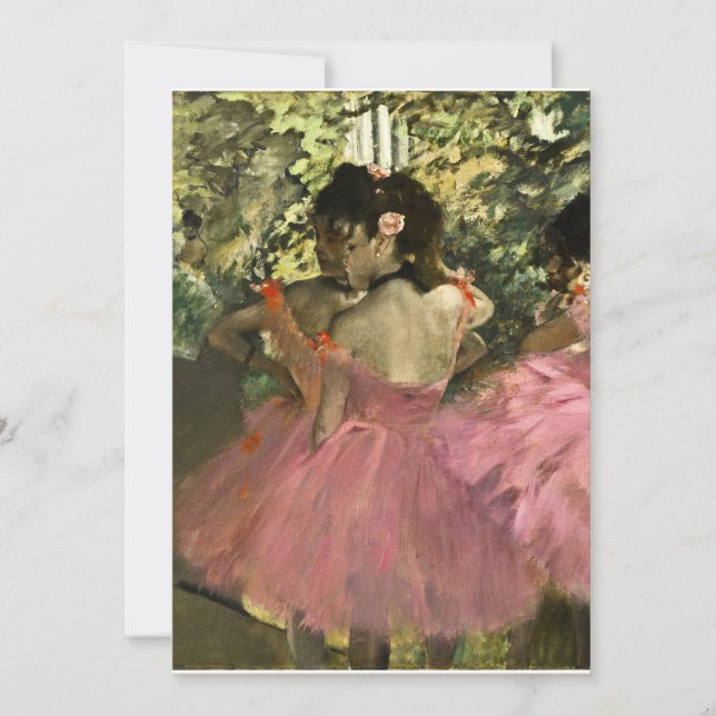 Edgar Degas - Tänzer in Rosa Einladung (Vorderseite)