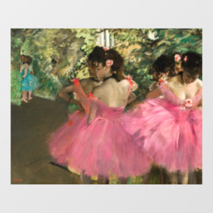 Edgar Degas - Tänzer in Rosa Fensteraufkleber