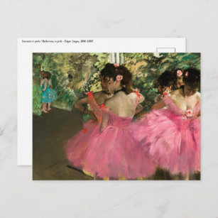 Edgar Degas - Tänzer in Rosa Postkarte