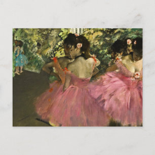 Edgar Degas - Tänzer in Rosa Postkarte