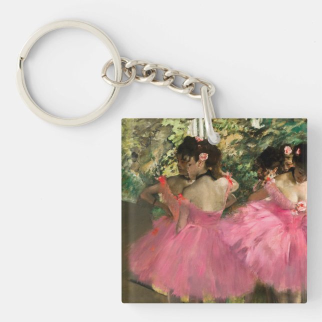 Edgar Degas - Tänzer in Rosa Schlüsselanhänger (Vorderseite)