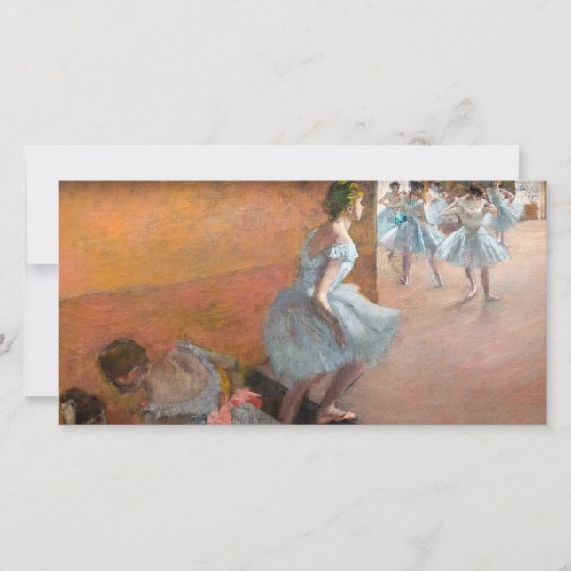 Edgar Degas - Tänzer Klettern auf einer Treppe Dankeskarte (Vorderseite)