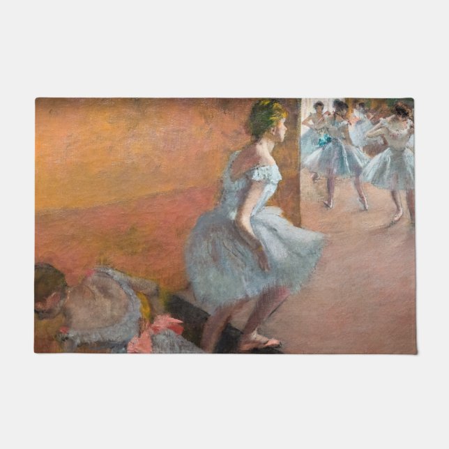 Edgar Degas - Tänzer Klettern auf einer Treppe Fußmatte (Vorderseite)