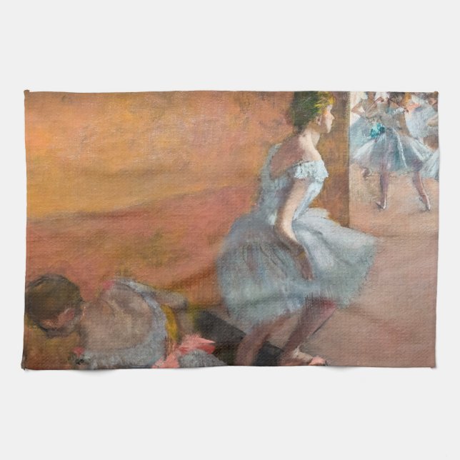 Edgar Degas - Tänzer Klettern auf einer Treppe Geschirrtuch (Horizontal)