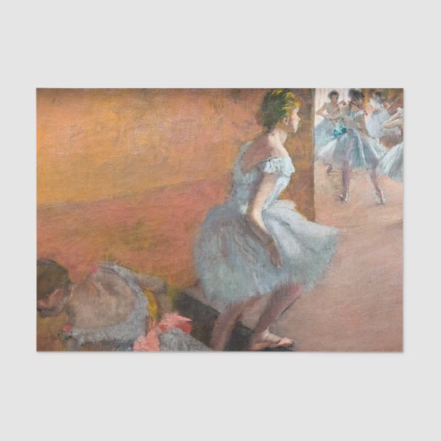 Edgar Degas - Tänzer Klettern auf einer Treppe Seidenpapier (Vorderseite)
