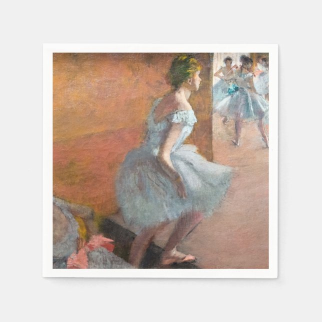 Edgar Degas - Tänzer Klettern auf einer Treppe Serviette (Vorderseite)