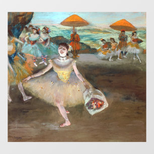 Edgar Degas - Tänzer mit Bouquet, Bowing auf Bühne Fensteraufkleber