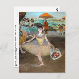 Edgar Degas - Tänzer mit Bouquet, Bowing auf Bühne Postkarte
