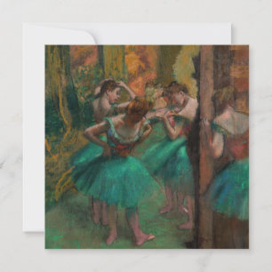 Edgar Degas - Tänzer, Rosa und Grün Dankeskarte