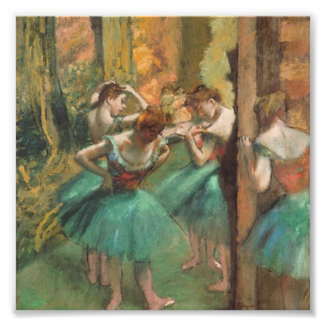 Edgar Degas - Tänzer, Rosa und Grün Fotodruck (Vorne)